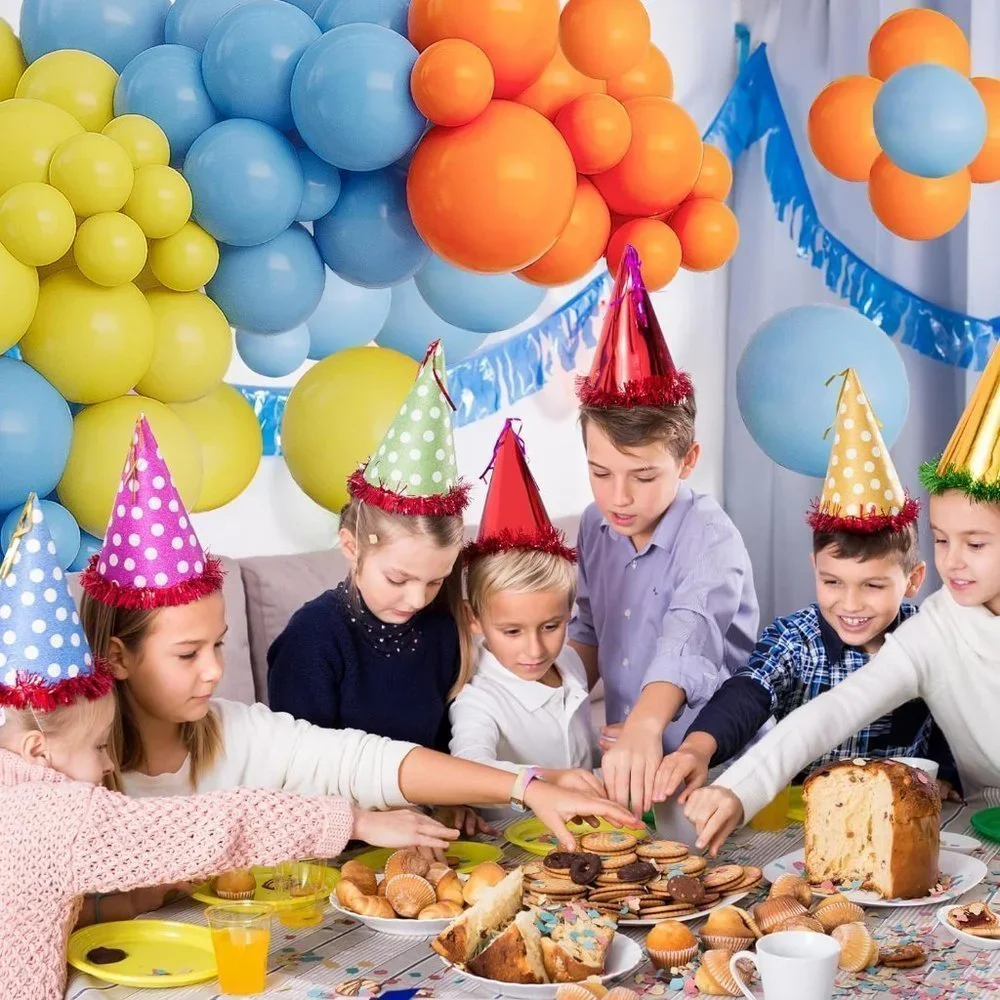 132Pcs Orange and Yellow Balloon Arch Garland Kit-Light